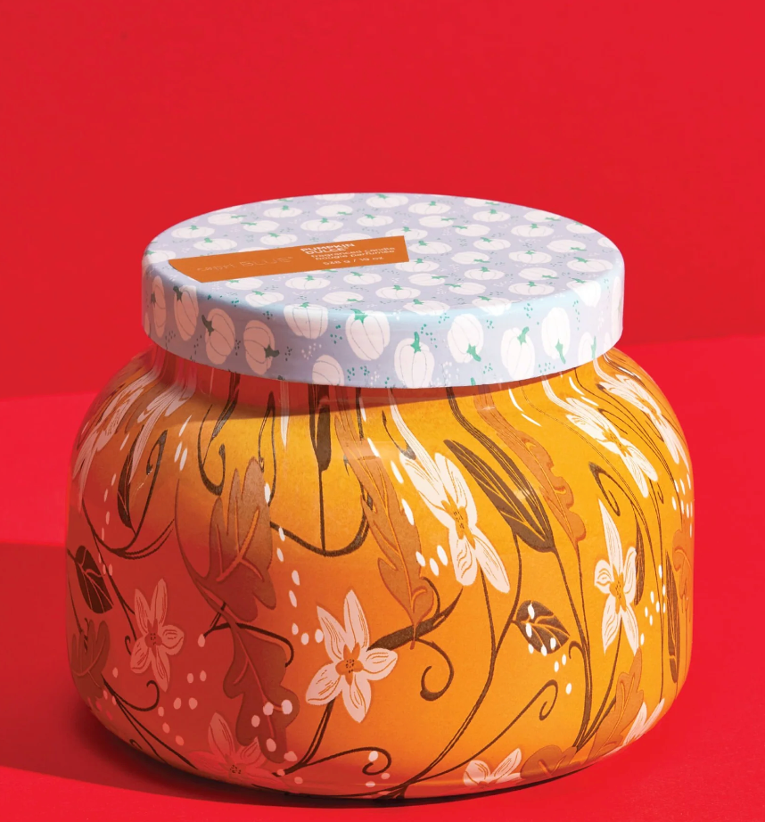 Capri Blue Holiday Pattern Play Pumpkin Dulce Signature Jar, 19 Ounces