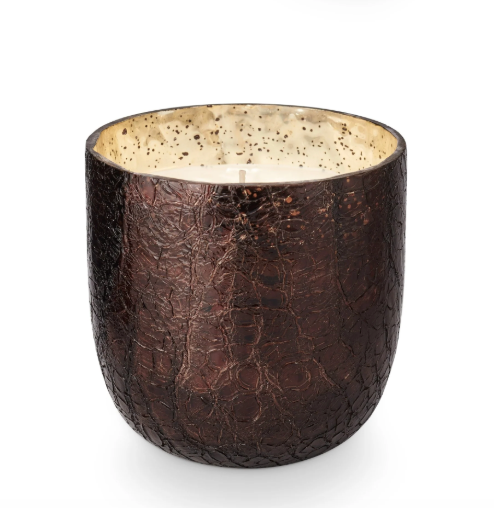 Illume Midnight Pumpkin Large Boxed Crackle Glass Candle