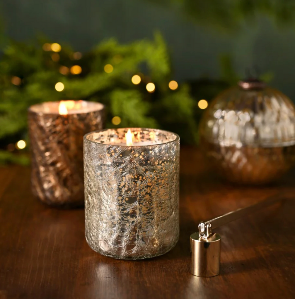 Illume Balsam & Cedar Small Boxed Crackle Glass Candle