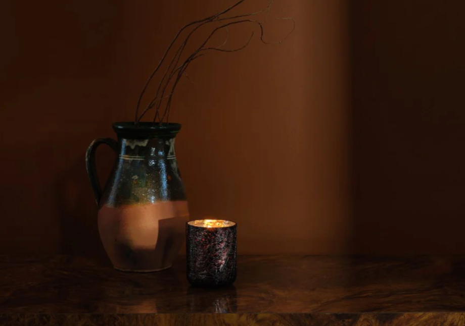 Illume Midnight Pumpkin Small Boxed Crackle Glass Candle