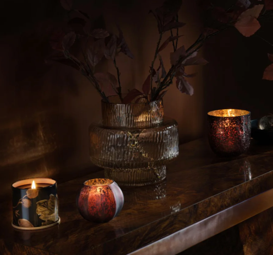 Illume Midnight Pumpkin Small Boxed Crackle Glass Candle