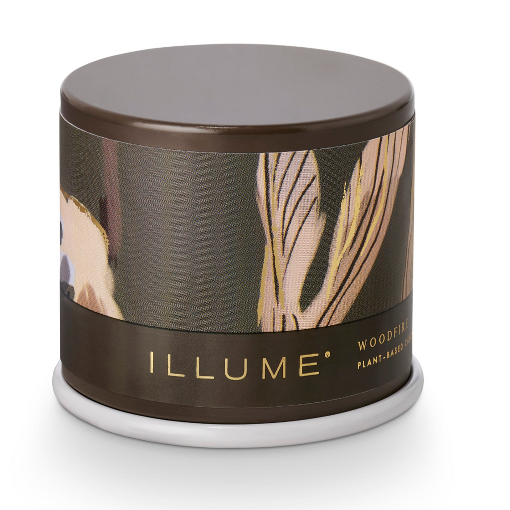 Illume Woodfire Demi Tin Candle