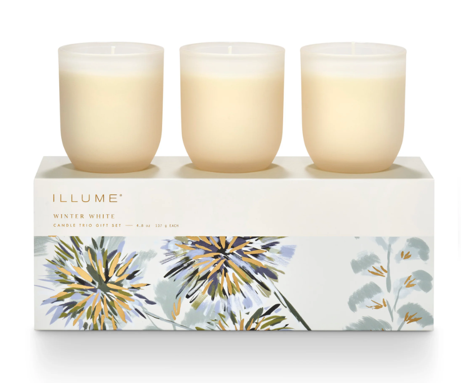 Illume Winter White Candle Trio Gift Set