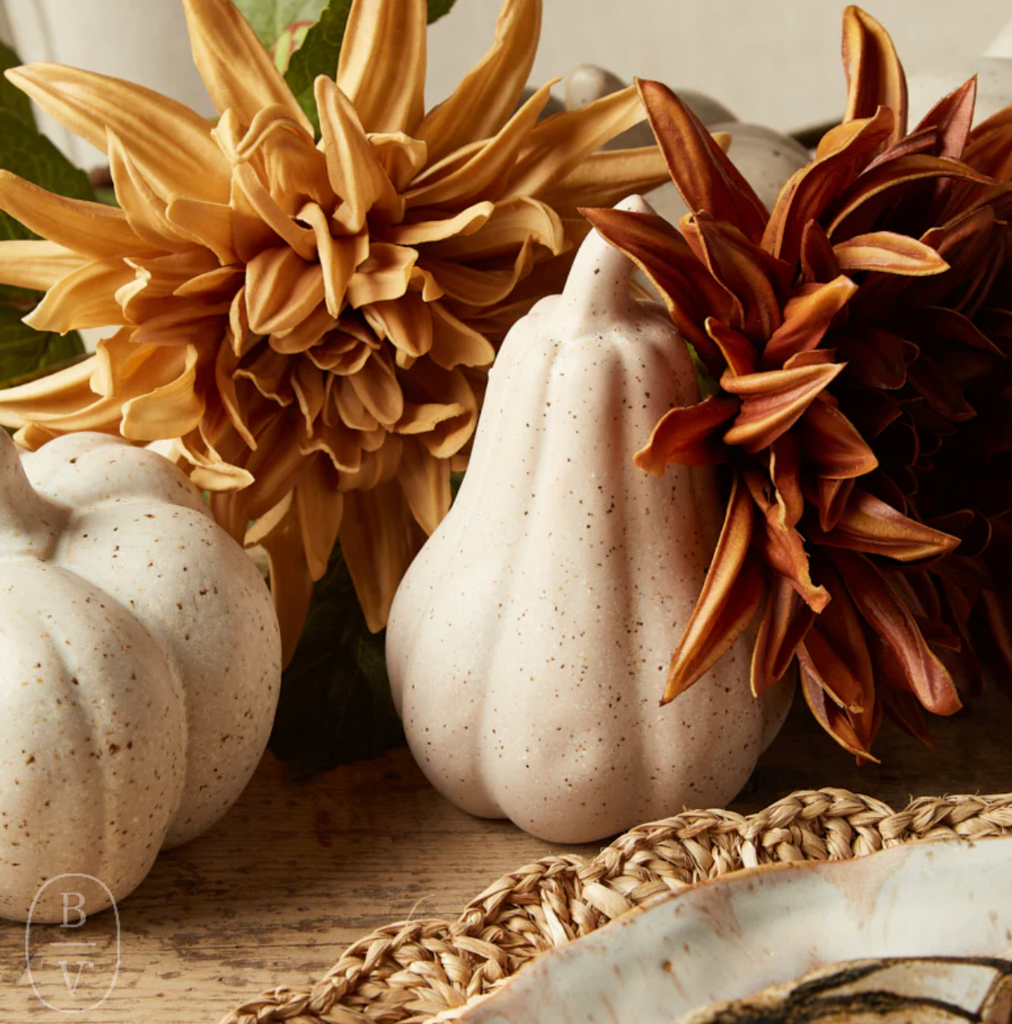 Stoneware Pumpkin, Cream Speckled, 3 Styles