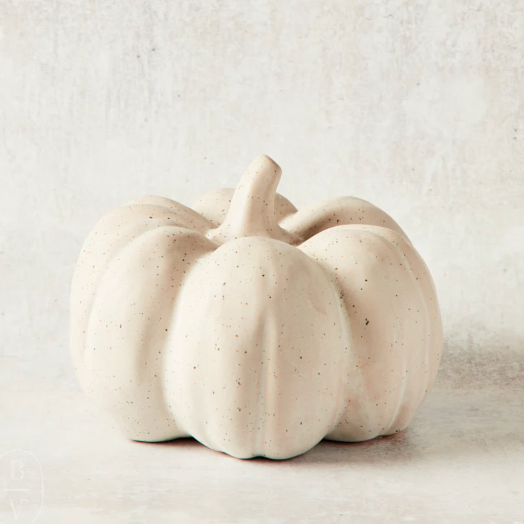 Stoneware Pumpkin, Cream Speckled, 3 Styles