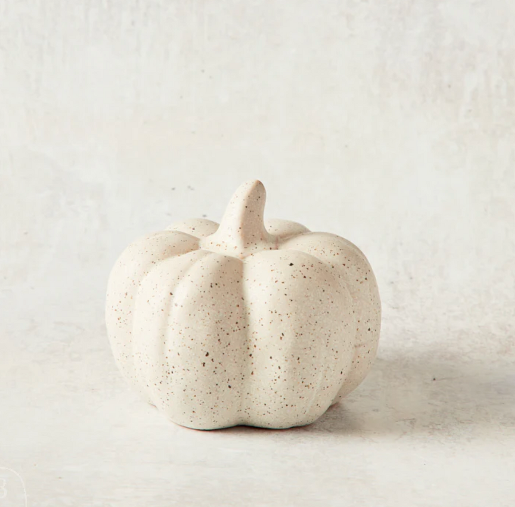 Stoneware Pumpkin, Cream Speckled, 3 Styles