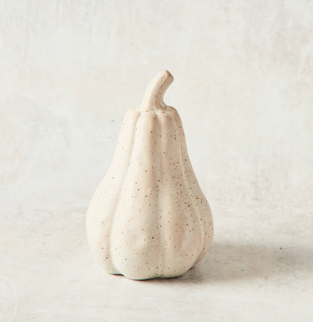 Stoneware Pumpkin, Cream Speckled, 3 Styles