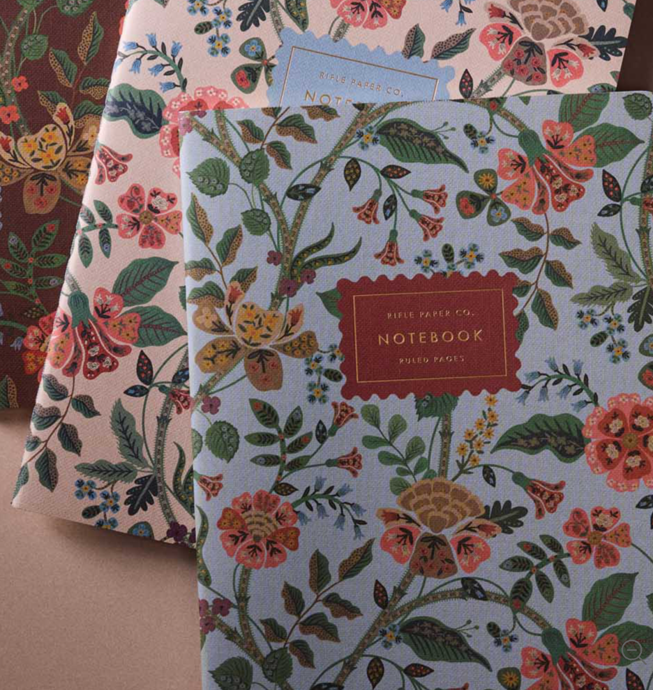 Rifle Paper Co. Stitched Notebooks ~ Gracie, Set of 3