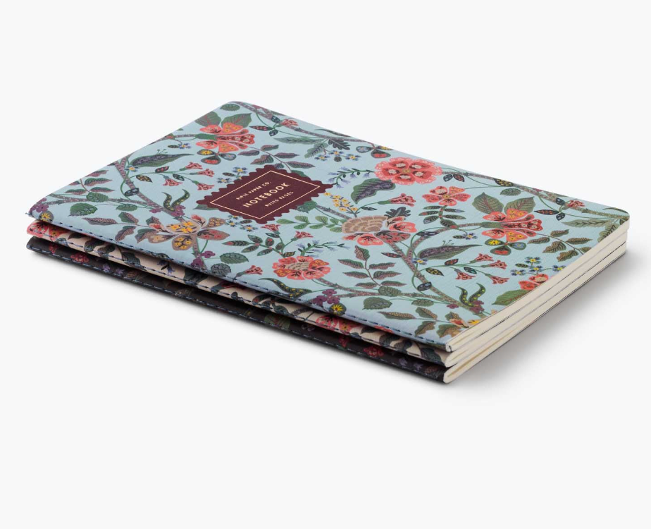 Rifle Paper Co. Stitched Notebooks ~ Gracie, Set of 3