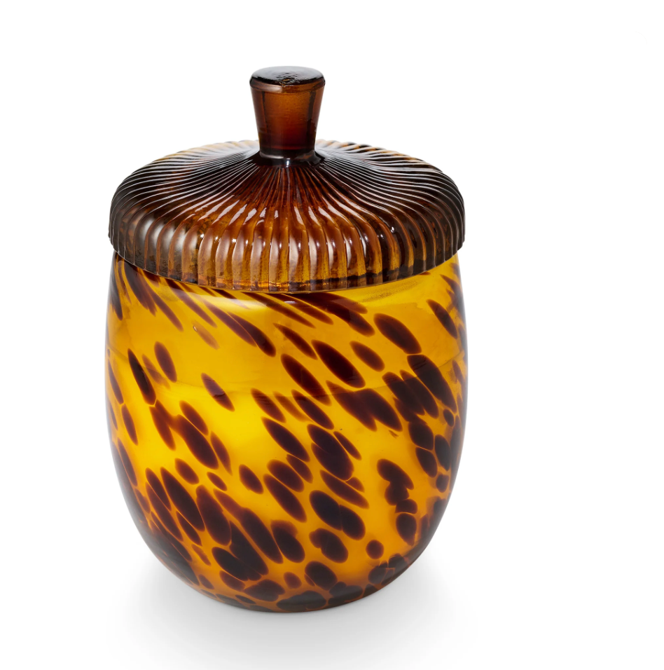 Illume Woodfire Glass Acorn Candle
