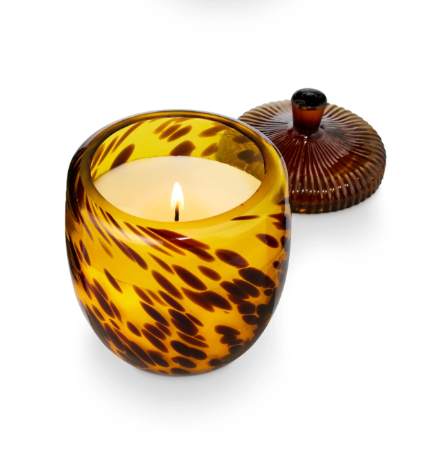 Illume Woodfire Glass Acorn Candle