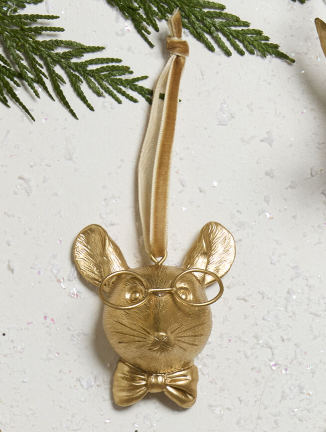 Eric + Eloise (E+E) Collection Ornament w/ Bright Gold Finish, 6 Styles