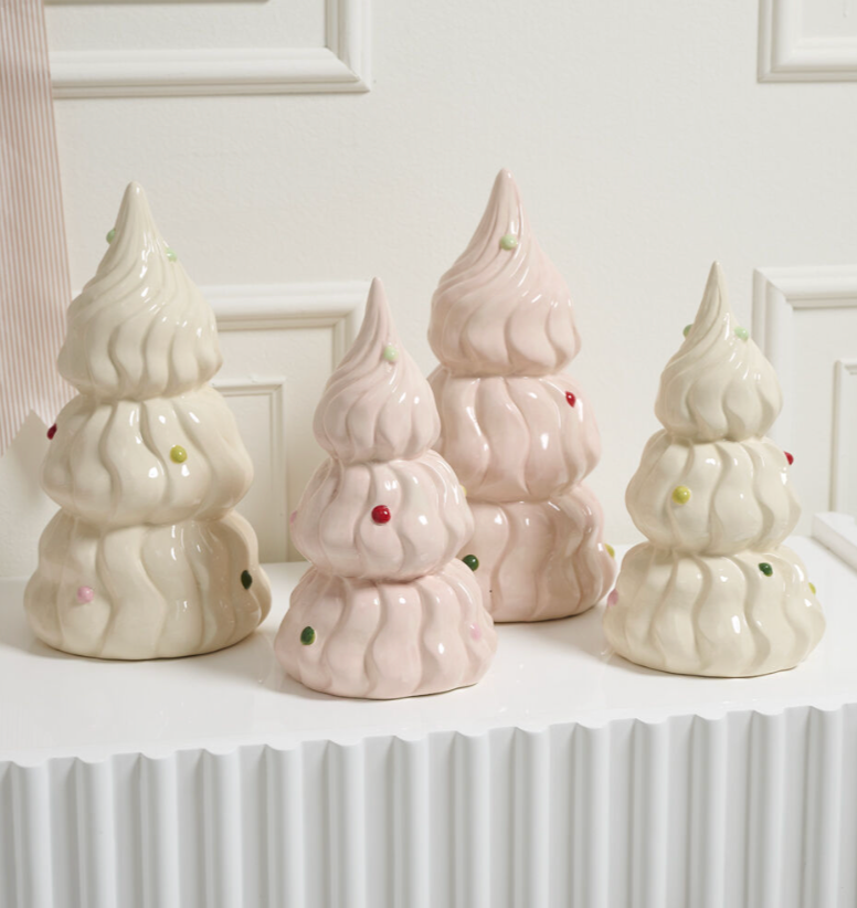 Cream Ceramic Candy Tree, 2 Sizes