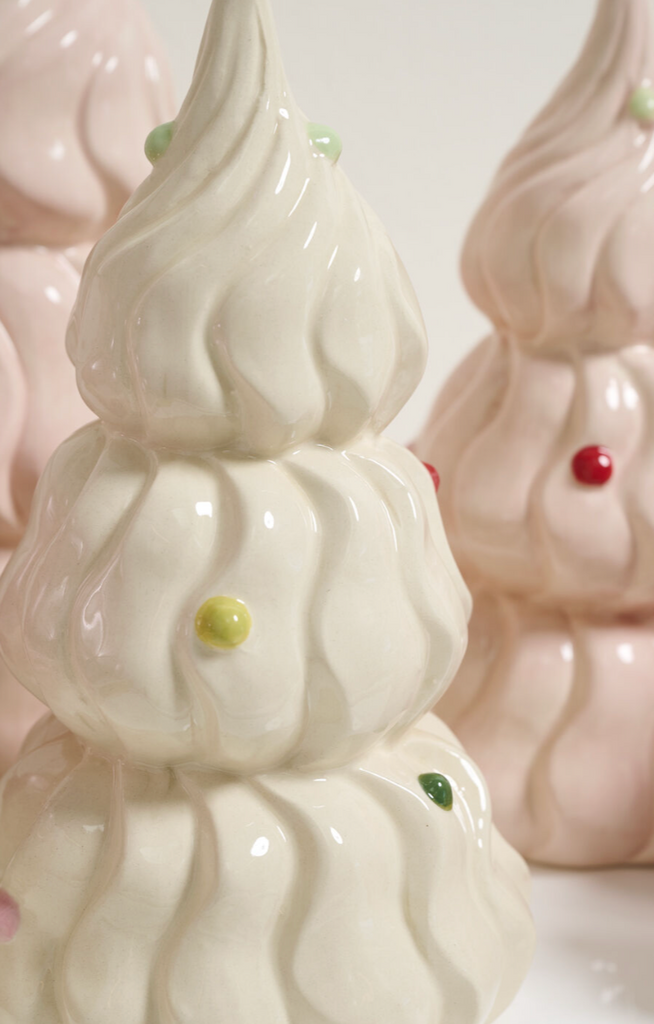 Cream Ceramic Candy Tree, 2 Sizes