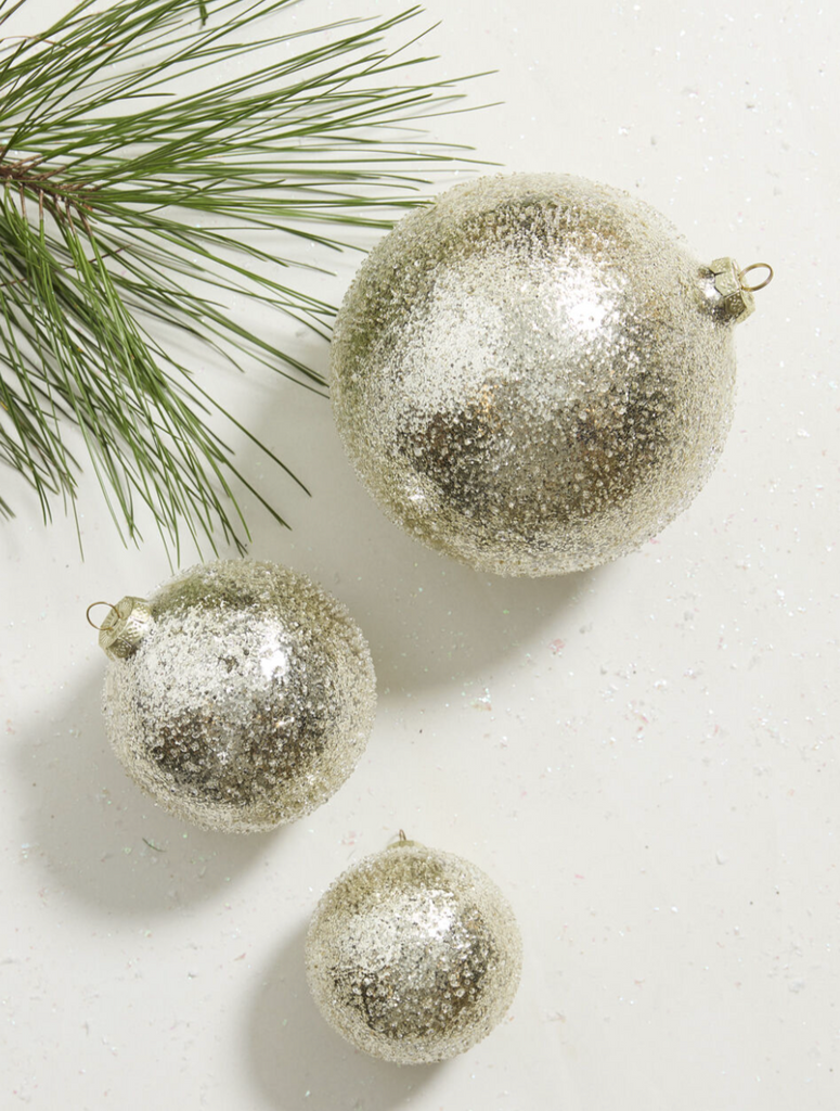 Textured Glass Ornament, 3 Sizes