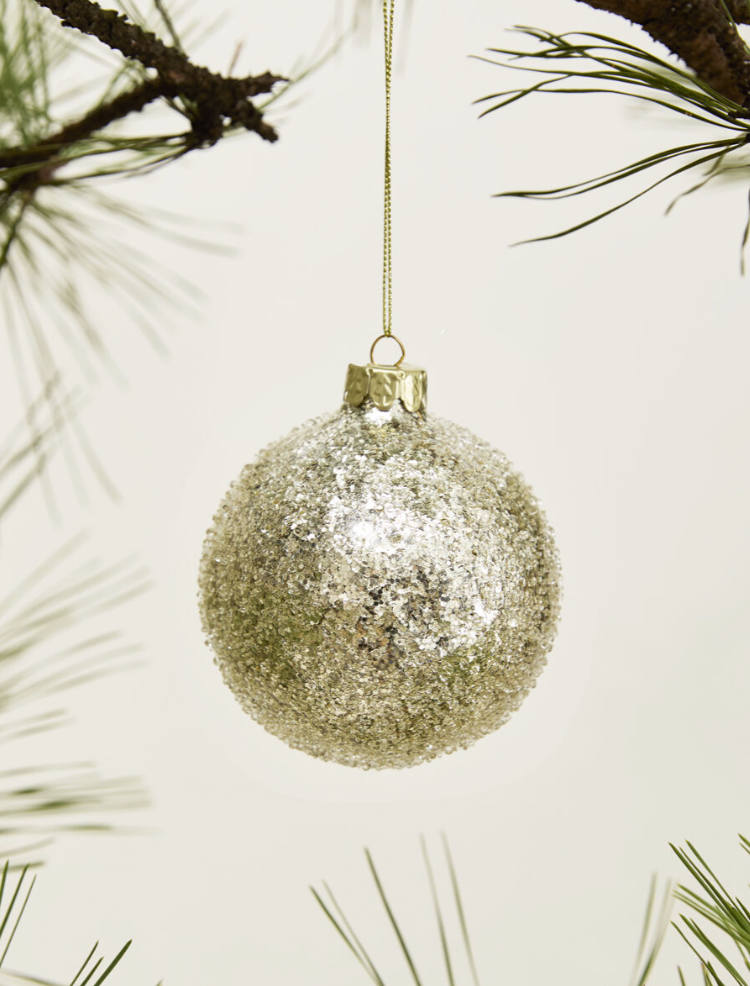 Textured Glass Ornament, 3 Sizes