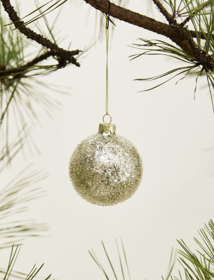 Textured Glass Ornament, 3 Sizes