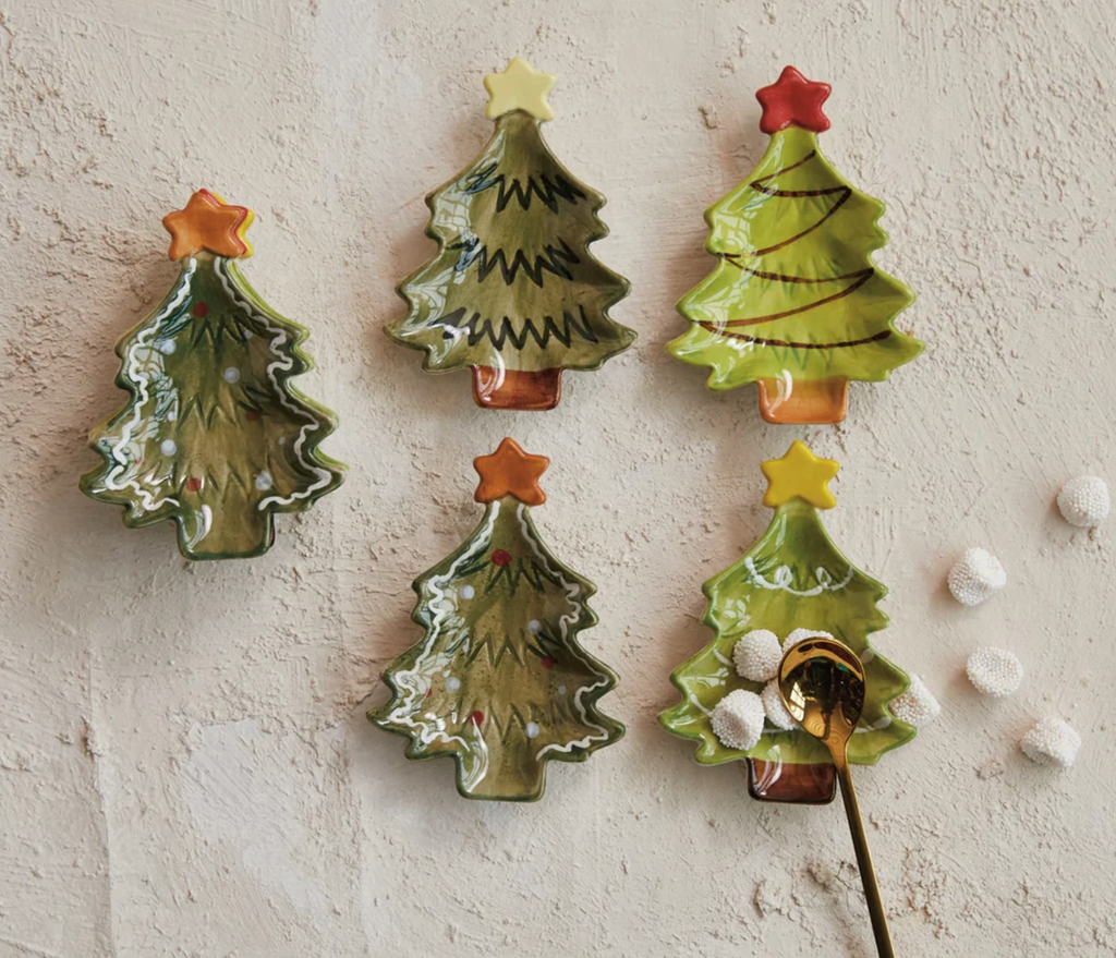 Stoneware Tree Shaped Dish, 4 Styles