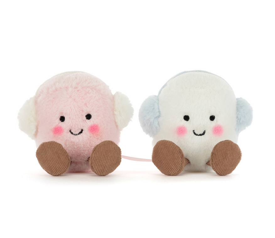 Jellycat Amuseables Toastie Pink and White Marshmallows