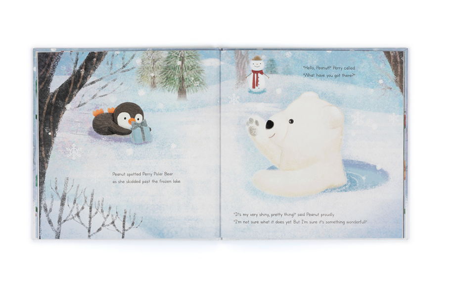 Jellycat Peanut Penguin's Perfect Present Book