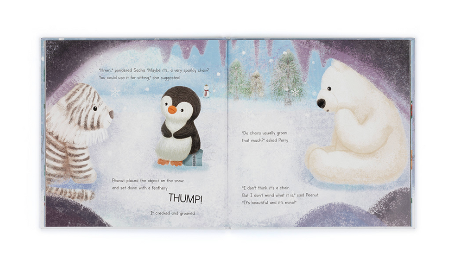Jellycat Peanut Penguin's Perfect Present Book