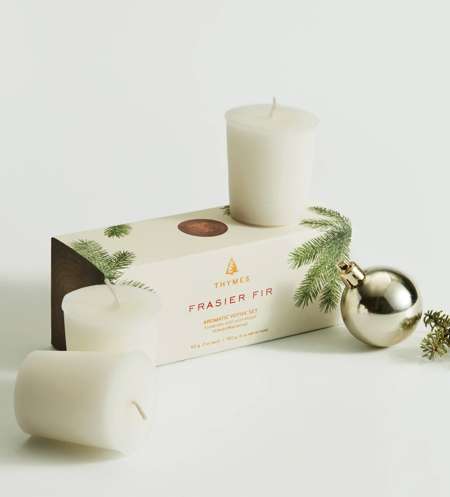 Thymes Frasier Fir Votive Candle Set