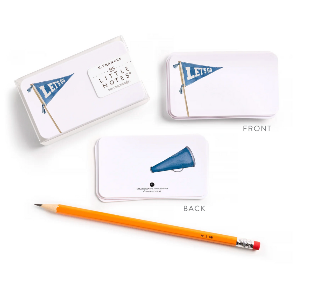 Little Notes Notecards - Let's Go Pennant