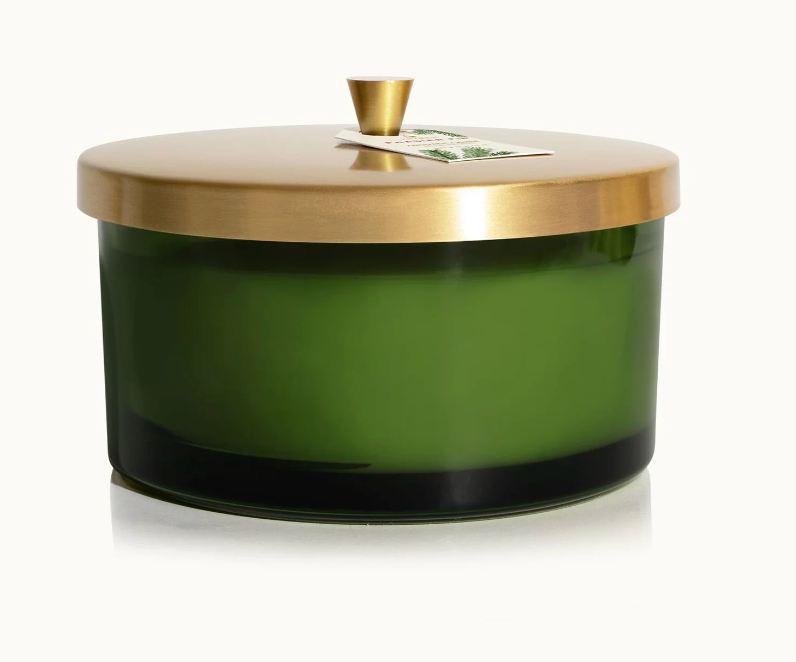 Thymes Frasier Fir Green 4-Wick Candle, 21 Ounces