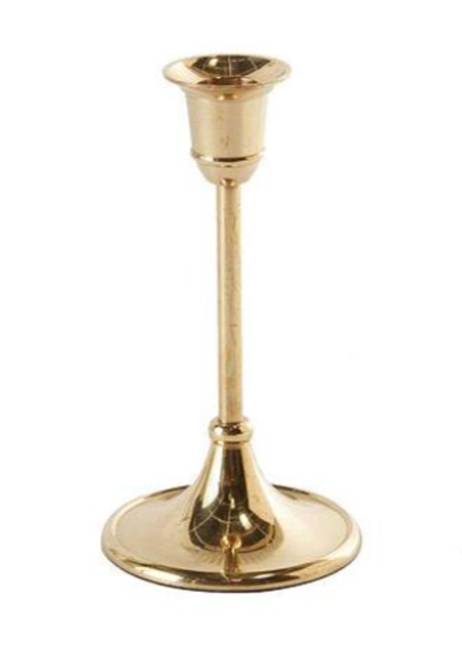 6" Gold Antique Finish Candlestick