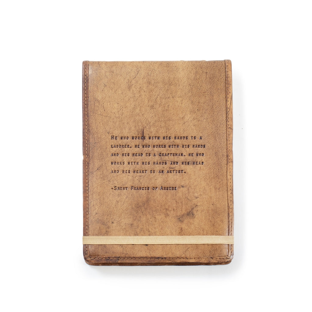 Large Leather Journal - Saint Francis of Assisi
