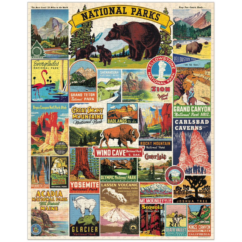 Cavallini National Parks Vintage Puzzle