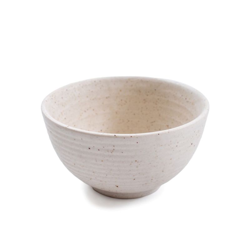 Ribbed Ceramic Hand Made Speckled Bowl
