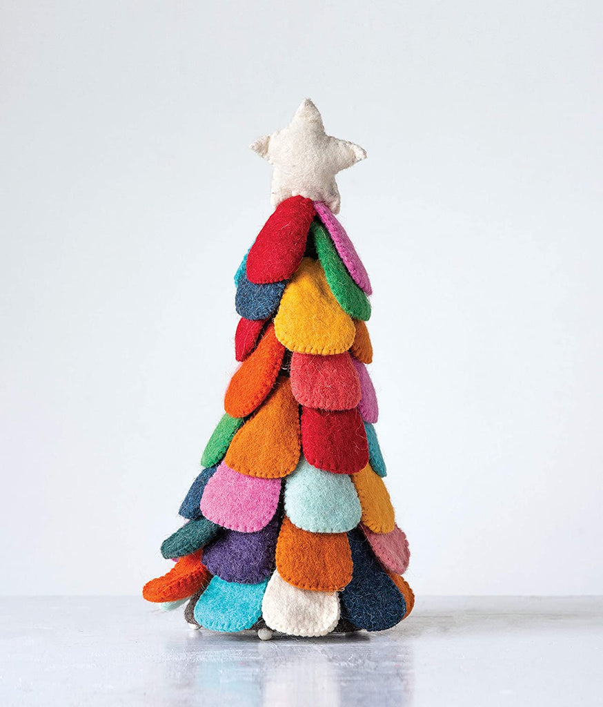 Wool Felt Christmas Tree, Multi Color