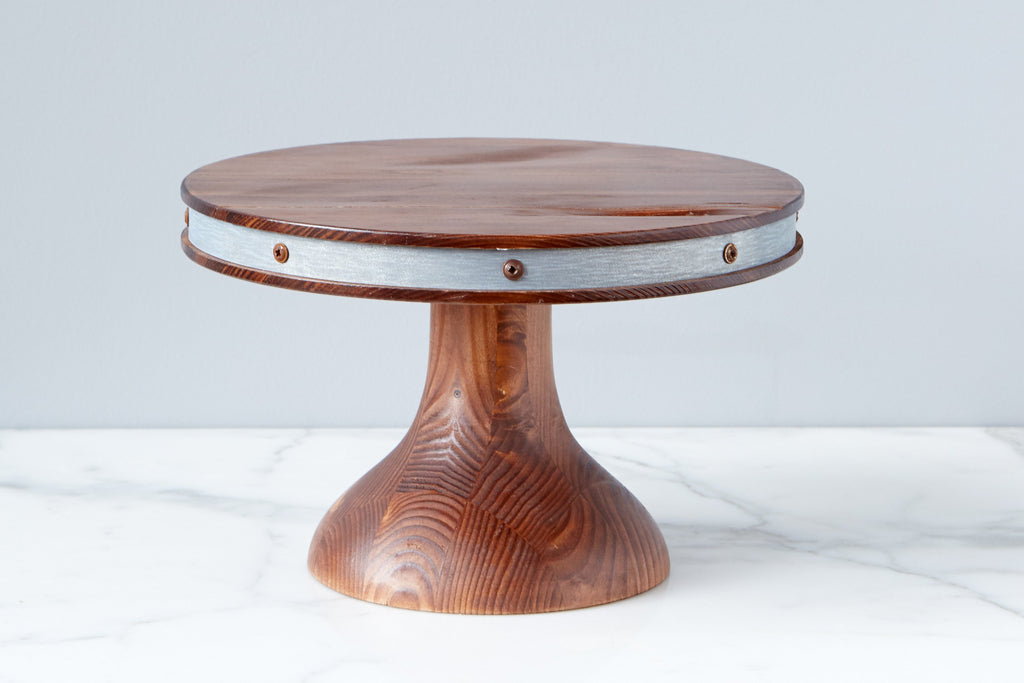 Reclaimed Wood Bordeaux Cake Stand, Small