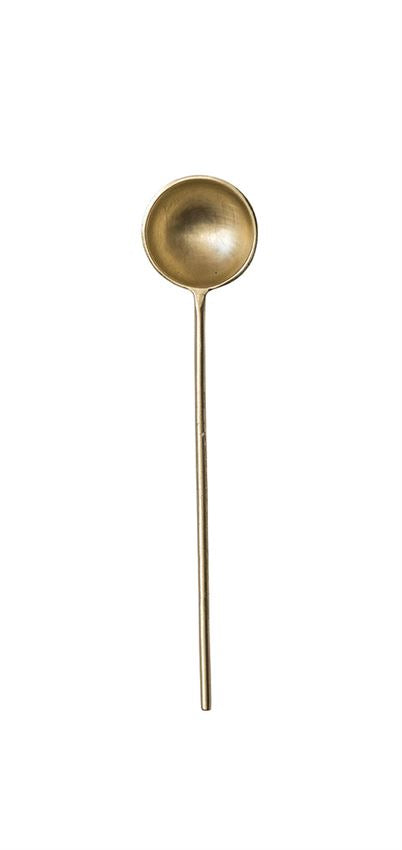 Stainless Steel Spoon, Brass Finish