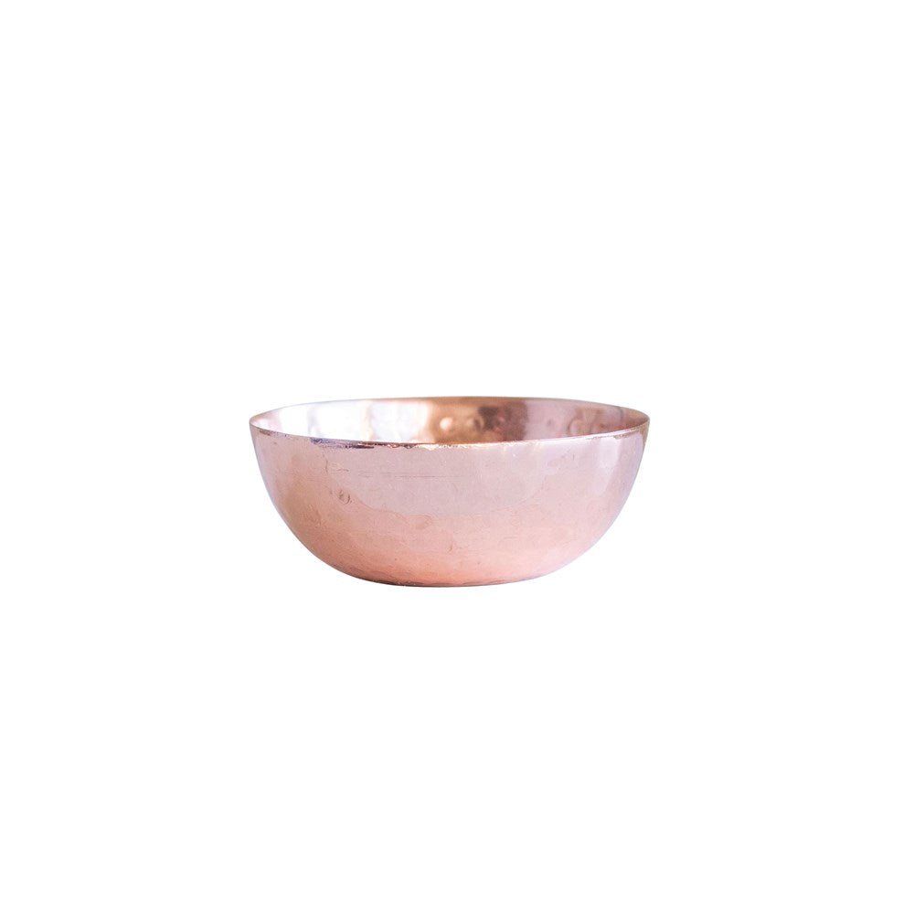 Hammered Metal Pinch Pot w/ Copper Finish