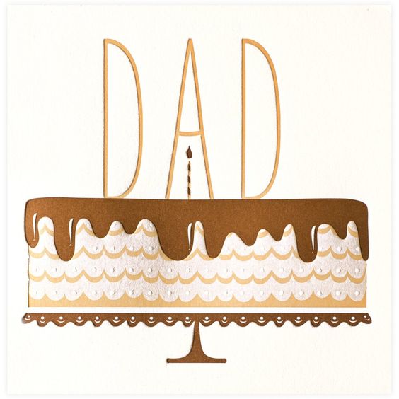 Elum Dad's Cake Letterpress Card