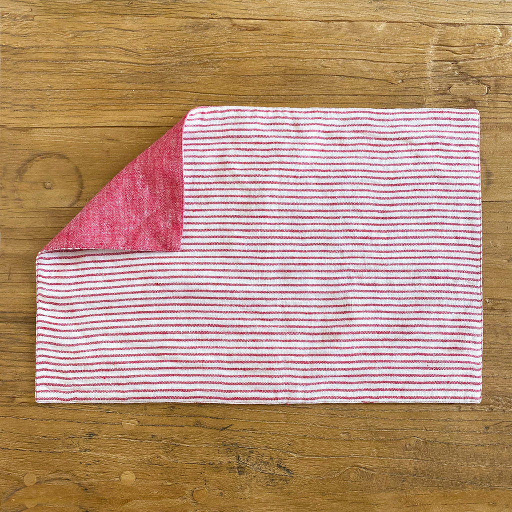 Red Reversible Linen Placemat