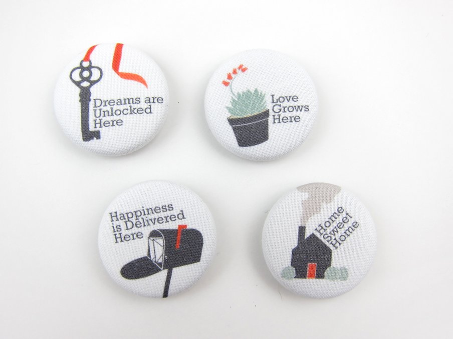 Home Sweet Home Fabric Magnet Set