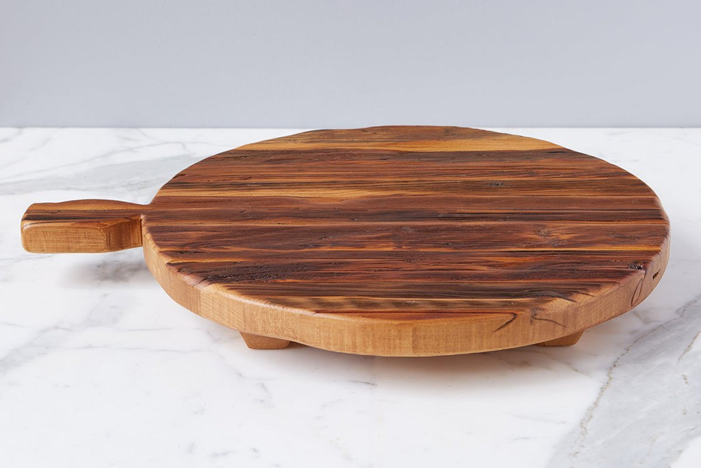 Oversized Round Footed Serving Board