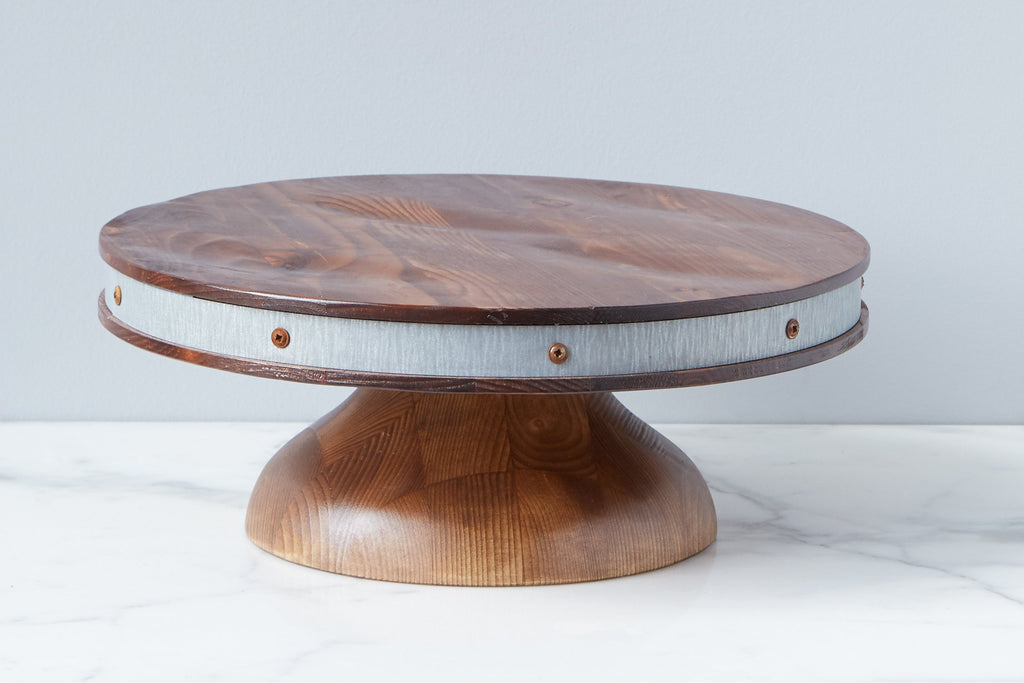 Reclaimed Wood Bordeaux Cake Stand, Large