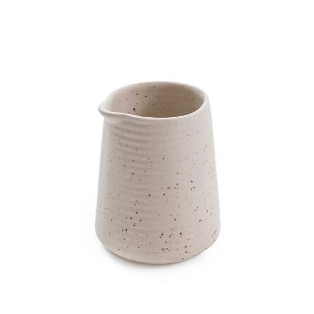 Ribbed Ceramic Hand Made Speckled Pouring jar
