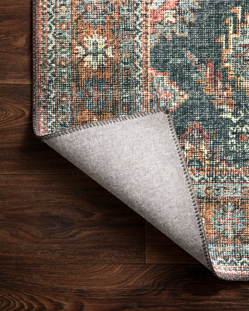 Kaya Sea / Rust Colored Rug | Furnish