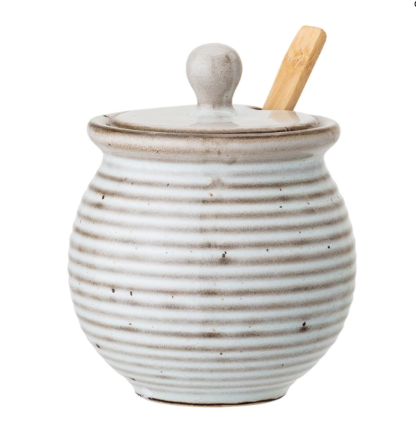 Stoneware Honey Pot w/ Dipper