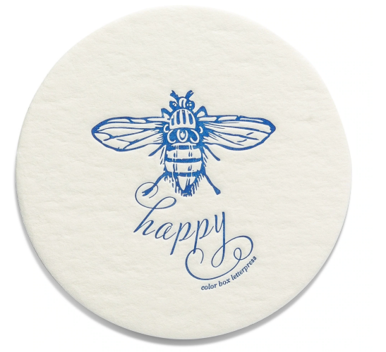 Bee Happy Extra Thirsty Paper Coasters