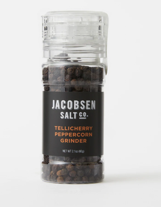 Jacobsen Salt Co. Tellicherry Peppercorns Loaded Grinder