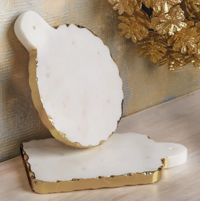 Round Gold Marble Board