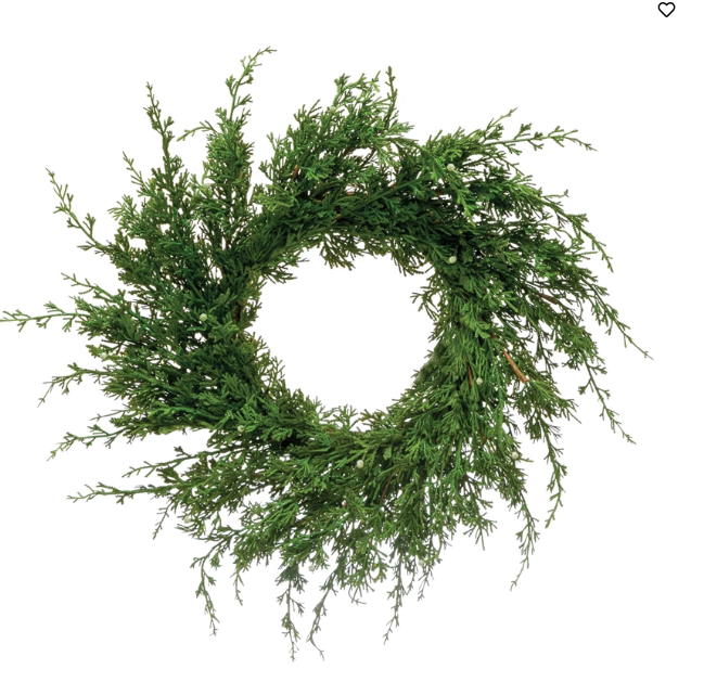 28" Round Faux Juniper Wreath