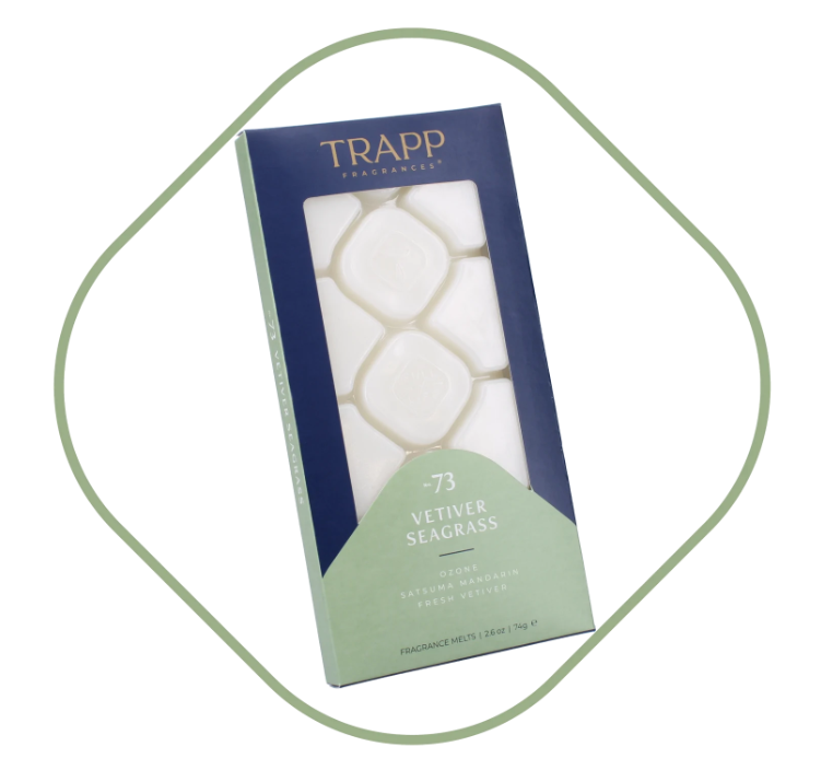 Trapp Fragrances No. 73 Vetiver Seagrass Fragrance Melts, 2.6 Ounces