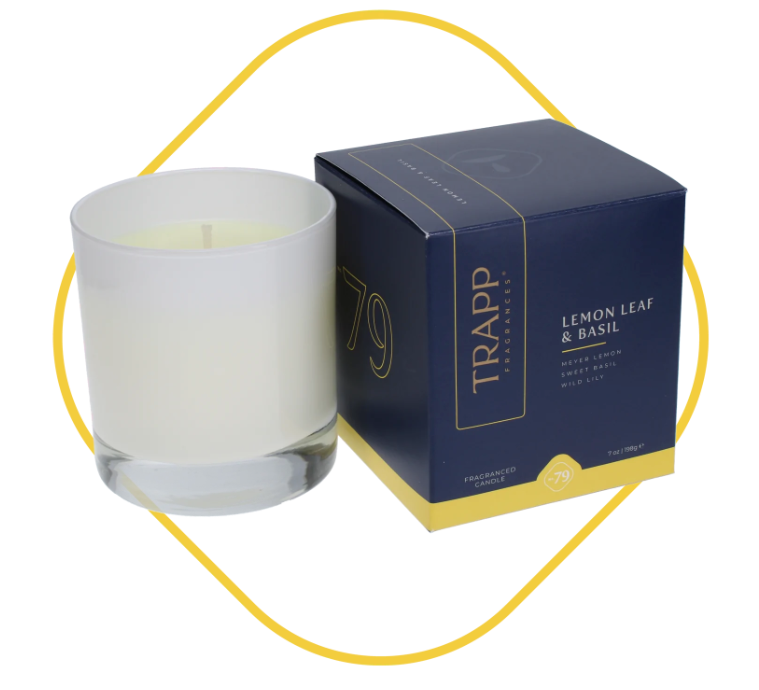 Trapp Fragrances No. 79 Lemon Leaf & Basil Boxed Candle, 7 Ounces